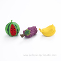 fruit shape latex squeaky pet dog toy